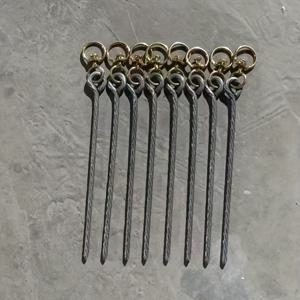 TEMU 헤비듀티 텐트 스테이크 - 방풍 코팅 처리된 지면 앵커, 캠핑용 내구성 강철 못, 캐노피 및 애완동물 울타리용 견고한 토양 고정, 캐틸 펙 디자인의 튼튼한 구조