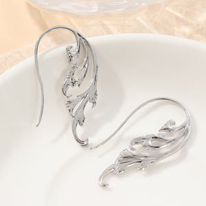 TEMU 장인 제작 구리 속이 빈 나뭇잎 드롭 귀걸이 | 영감을 받은 데일리 및 여행용 주얼리