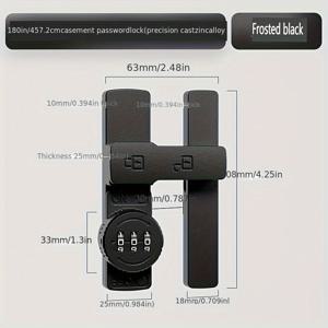 TEMU 펀치 아웃이 없는 파일 서랍 잠금 장치, 도난 방지 기능이 있는 비밀번호 잠금 장치, 이중 문 유리 옷장, 서랍 잠금 장치 및 냉장고 잠금 장치에 적합