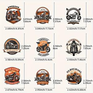 TEMU 의류 및 공예용 빈티지 다리미 패치 9개 세트. 다양한 색상, 스티커 및 장식 아이템이 특징입니다.