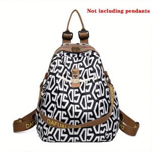 TEMU 후오후오 여성용 나일론 백팩 - 대용량 북백, 조절 가능한 스트랩 & 부드러운 캐주얼 데이팩, 대학생, 여행용 & 스타일리시 백팩|백팩