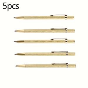 TEMU 5개 세트 텅스텐 스틸 합금 마커 펜, 정밀한 날카로운 팁, 미끄럼 방지 그립 & 휴대용 클립 - 타일, 유리, 도자기, 금속용 고경도 내구성 마킹 도구 - DIY 애호가 및 전문가에게 이상적, 타일 마킹