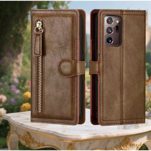 TEMU 휴대폰 케이스 - 휴대폰 케이스 - 삼성 노트 20 울트라, 노트 20, 노트 10+, 노트 10, 노트 9, 노트 8용 고급 인조 가죽 지갑 케이스, 지퍼 플립 및 카드 홀더 기능 포함|지갑