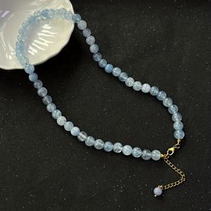 TEMU 천연 아쿠아마린 비즈로 제작된 우아한 아쿠아마린 목걸이입니다. 균형과 평화를 촉진하기 위해 수공예로 제작되었습니다. 이 차크라 주얼리는 스타일리시한 디자인을 특징으로 하며, 발렌타인데이, 어버이날, 생일을 위한 고급스러운 선물로 완벽합니다.