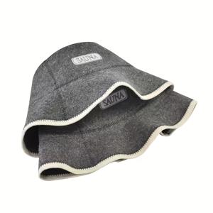 TEMU 1/2개 회색 울 펠트 사우나 모자 | 클래식 볼러 스타일, 트렌디한 심플 디자인, 스파 및 욕실용 흡수성 헤어 드라이어 캡