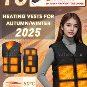 TEMU USB 충전식 스마트 보온 조끼, 남녀 공용