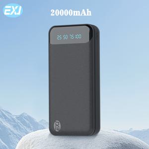 TEMU EXJ 대용량 휴대용 보조배터리 10000-20000mAh, 5V2.1A 휴대용 USB 충전기, LED 및 디지털 디스플레이 화면, iOS/Android 기기 호환, 2xUSB 출력, Type-C/Micro 입력, 안전하고 안정적인 폴리머 리튬 배터리, 크리스마스 선물, 새해 선물|보조배터리20000