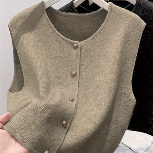 TEMU 앞 단추가 달린 타이 다이 스웨터 카디건 조끼, 세련되고 다재다능한 라운드넥 조끼|가디건