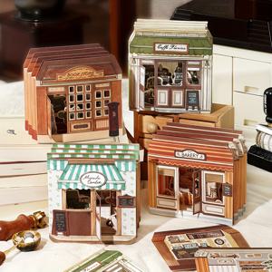 TEMU 100장/봉투 (4가지 스타일 × 각 25장). 크래프트지로 제작된 풍경 스티커, 16장의 장면 카드, 52장의 장식 카드, 24개의 봄 구조물, 4롤의 양면 테이프, 4쌍의 원형 후크 앤 루프 패스너 포함. 