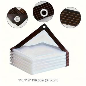 TEMU 메탈 아일렛과 드로스트링이 있는 안뜰 스크린, 발코니, 캠핑, 텐트 외부, 수영장, 닭장, 애완동물에 적합 | 세척 용이, 투명 디자인 야외 스크린, 야외 텐트 스크린, 장벽