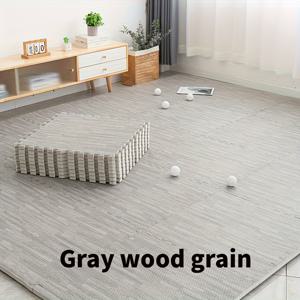 TEMU 우드 그레인 다다미 바닥 매트 | 가정용 폼 매트, 발 달리기 및 바닥 덮개에 적합|발매트