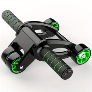 TEMU 1개 복근 운동용 4륜 AB 휠 롤러 시스템 - 헤비듀티 홈짐 코어 트레이닝 장비 (크런치, 플랭크, 레그 레이즈) - 남녀 복근 강화용 (별도구 필요 없음)