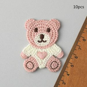 TEMU 귀여운 동물 곰돌이 천 스티커 10개입, 의류, 신발, 양말, 상자 포장 장식, 머리핀 헤어 액세서리 제작 재료, 홈 용품 자수