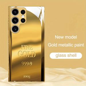 TEMU 휴대폰 케이스 - 패턴 메탈 페인트 유리 디자인, 삼성 S25 PLUS, 24 PRO, 23 ULTRA, NOTE 20 A55 A56 A16에 적합, 삼성 폰 케이스 전용, 트렌디, 충격 방지, 디자인 Wea1202Sxjsbllt112.