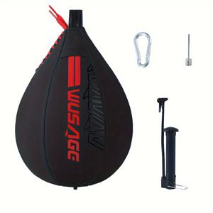 TEMU 복싱 스피드백 - PU 가죽 스피드 펀칭볼 - 헬스장 & MMA 무에타이 격투기 훈련용 고강도 걸이형 회전볼 스포츠 피트니스용 펀칭 - DODGE 스트라이킹 스피드 반사볼