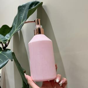 TEMU 1개, 핑크색 리필 가능한 플라스틱 디스펜싱 병, 500ml / 16oz, 샴푸, 컨디셔너, 바디워시, 로션, 화장품 용기용 방수 라벨 - 무향, 욕실 필수품