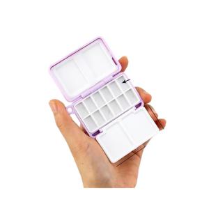 TEMU 12칸으로 구성된 컴팩트한 수채화 페인팅 키트. 컬러 팔레트가 함께 제공되어 사용하기 쉽고 미니 아트워크에서 창의성을 발휘할 수 있습니다.