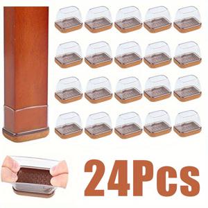 TEMU 스크래치 방지 기능이 있는 투명 바닥 보호대 24개 세트입니다. 강력한 접착력과 부드러운 슬라이드 디자인으로, 나무 바닥, 의자 다리, 바 스툴에 적합합니다. 미끄럼 방지 패드는 안정성을 향상시키고 표면을 보호합니다.