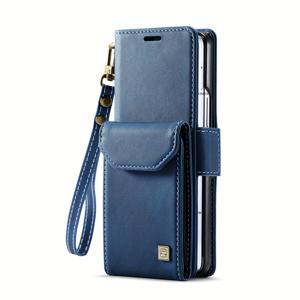 TEMU 삼성 Z Fold 5/6/7용 지갑형 휴대폰 케이스 (손목 스트랩 포함, 신용카드 슬롯 및 자석 잠금장치) - 인조 가죽 제작, RFID 보호 기능, 핸즈프리 사용 가능, 세련된 디자인, 대용량 멀티펑션 폰백, 크레딧카드 홀더, 여행용 휴대폰 케이스|카드지갑|지갑|핸드폰스트랩