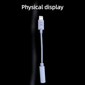 TEMU 3.5mm-Lightning 오디오 어댑터 케이블 - 내구성 좋은 플라스틱, 광택 마감, 암-수 커넥터, 3.5mm 원형 헤드폰 호환, Lightning 폰 인터페이스에 적합, 헤드폰 어댑터 | 세련된 케이블 디자인 | 내구성 좋은 플라스틱 케이블