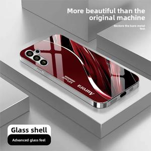 TEMU 휴대폰 케이스 - 스타일리시하고 고급스러운 멀티 컬러 패턴 전기 도금 실버 유리 휴대폰 케이스 (남성용) - 삼성 갤럭시 S25, S23 플러스, S24 울트라, S22 및 A 시리즈 모델 A13, A14, A33, A32, A52, A53, A54, A71, A72, A73 호환|폰케이스|S22케이스