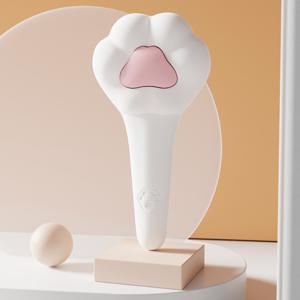 TEMU 1개입 귀여운 고양이 발바닥 그루밍 빗 | 스테인리스 스틸 이빨, ABS 손잡이, 고양이 및 강아지용 다기능 반려동물 털 제거 및 마사지기