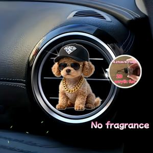 TEMU 2D 평면, 1개 스트리트 스타일 곱슬머리 패턴 차량 에어벤트 클립 아로마 디퓨저, 훌륭한 장식 선물, 무향, 무향 패션 차량 내부 액세서리, 아크릴 아로마 디퓨저, 무향 스펀지 2개 포함, 좋아하는 향을 추가 가능, 책상 또는 사무실 테이블 장식으로 사용 가능, 2D 평면