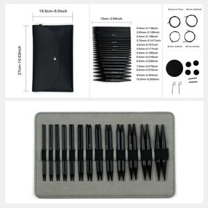 TEMU 13쌍/세트 블랙 알루미늄 교체형 헤드 링 클립 | 분리형 케이블 링 바늘 포함