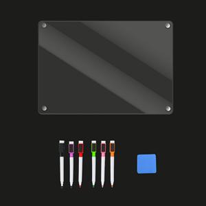 TEMU 1 투명 자석 냉장고 주간 플래너 스티커 | 재사용 가능한 식사 및 할 일 정리함, 아크릴 프로스트 효과, 마커 및 지우개 포함, 냉장고 자석 디자인