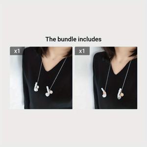 TEMU 무선 헤드폰 방실 체인 헤드폰 체인 스트랩, 여성용 무선 헤드폰 고정 목걸이