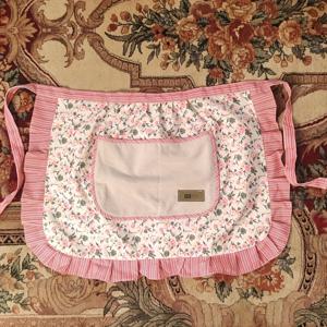 TEMU 2025년 신상 한국 스타일 캔버스 플로랄 여성용 하프 앞치마 주방 가정 작업복 내구성 있는 손수건 요리용 반 허리