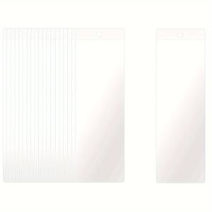 TEMU 100/40/20 투명 책갈피 슬리브, 플라스틱 무지 비닐 책갈피 (태슬 홀 커버 클립 포함), 독서, 결혼식, 발렌타인데이 선물, 파티 선물 장식에 적합