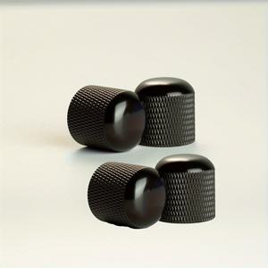 TEMU 블랙 메탈 기타 컨트롤 노브 4개 세트, 볼륨 튜닝 돔 노브, 기타 베이스 액세서리