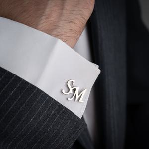 TEMU 맞춤형 이니셜 커프스 링크 - 스테인리스 스틸 맞춤 모노그램 매칭 페어, 결혼식, 기념일, 남성 선물용 - 남편, 남자친구, 아버지, 아들을 위한 우아한 셔츠|남자셔츠|커플룩