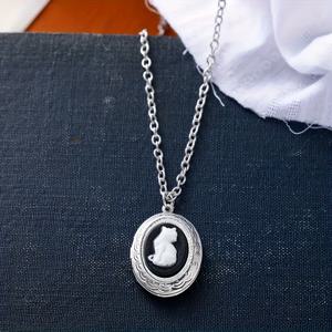 TEMU 커플 및 학생을 위한 1개 고급 선물용 펫 패턴 오픈 가능한 상자 기념 사진 펜던트 목걸이