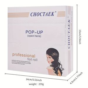 TEMU 남녀공용 성인용 염색 호일 시트, 200매 - 일반 모발 유형을 위한 전문 살롱 품질 금속 염색 호일, 무인쇄 염색 도구 및 액세서리