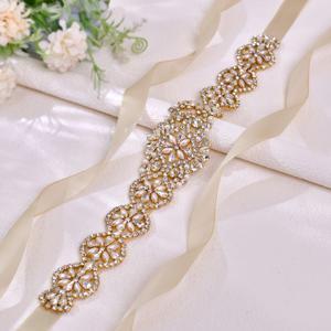 TEMU 클래식 라인스톤 스타일 웨딩 벨트 - 드레스, 파티 의상, 이브닝 가운을 위한 완벽한 허리 액세서리