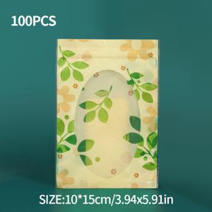 TEMU 100개 프린트 플라스틱 포장 백, 가정용, 비즈니스, 소규모 기업에 적합하며 크리스마스, 새해, 발렌타인데이, Eid 파티와 같은 축하 행사에 적합합니다.
