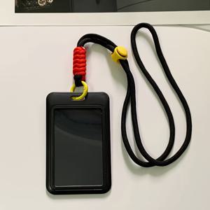 TEMU 스타일리시 넥 랜야드 카드 홀더 - 내구성 있는 플라스틱, 체크무늬 스트랩 디자인으로 업무 ID, 교통카드 및 액세서리 카드에 적합 - 발렌타인데이, 스승의날, 개학, 졸업식 선물로 남녀 모두에게 완벽한 선택