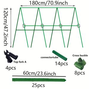 TEMU 25개 중 18개 품목, 정원 식물 클라이밍 프레임, 튼튼한 정원 지지대, 원예 덩굴 지지대, 꽃대 랙, 오이 및 콩 트렐리스, 야외 원예 포도 지지대, 정원 울타리, 식물 클라이밍 지지대