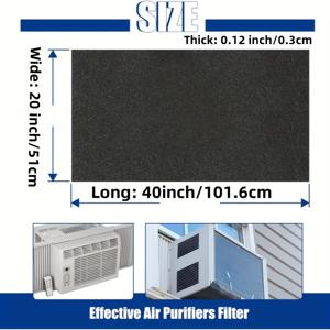 TEMU 1pc 고밀도 폴리우레탄 먼지 필터 폼 스폰지 - 0.12