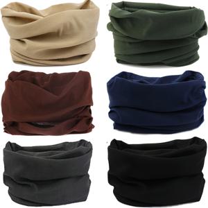 TEMU 6팩 또는 9팩 솔리드 마스크, 심리스 헤드밴드, 통기성 및 방풍 넥 게이터, 부드러운 폴리에스터, 야외 활동, 사이클링, 하이킹, 스키용, 빠른 건조 야외 헤드웨어 반다나|마스크|KF94마스크