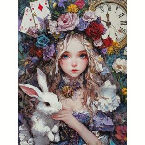 TEMU 드림랜드 페인팅 키트, 라운드 아트 걸이 장식, 7.87x 11.81인치 / 9.84x 13.78인치 / 11.81x 15.75인치, 캔버스, 홈 침실 거실 장식 DIY 공예 도구|보석십자수