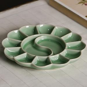 TEMU 6인치 고품질 세라믹 팔레트, 세라믹 페인팅 트레이, 세라믹 도구, 14구획 아트 팔레트 - 내구성 강화, 논스틱, 세척 용이, 수채화, 아크릴, 유화, 구아쉬에 적합