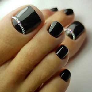 TEMU 여성을 위한 24pcs 짧은 스퀘어 토 네일 스티커, 입체적인 라인스톤 순백색 인조 손톱 세트로 화려함을 얻으세요