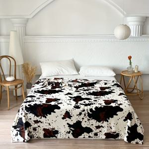 TEMU 브라운 밀크 벨벳 담요, 두꺼운 플란넬 담요, 부드럽고 피부 친화적, 소파 사용에 적합, 사계절용 싱글 낮잠 커버, 에어컨 담요, 더블 침대 시트, 연중 사용 가능, 완벽한 휴일 선물