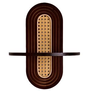 TEMU 1개 미드센추리 모던 우든 벽 선반 - 꼰 라탄 디테일, 빈티지 레트로 홈 데코, 작은 화분용 플로팅 선반, 거실·침실·식당·욕실·사무실을 위한 심미적인 벽 장식