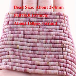 TEMU 2X4mm 천연석 스페이서 비즈, 로즈 쿼츠, 딸기 쿼츠, 팔찌, 목걸이 및 귀걸이용 비즈 추가. [천연 균열 및 스크래치는 품질 문제로 간주되지 않습니다.]