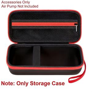 TEMU 휴대용 차량용 에어 펌프 보관 케이스 | 내구성이 뛰어난 EVA 소재로 제작 | 충격 방지 | 안전 지퍼 보관 가방 (메시 포켓 포함); 차량 보관에 적합 | 안전한 지퍼 잠금 | 차량 보관 / 참고: 보관 케이스만 해당