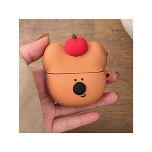TEMU 애플 에어팟프로2 케이스/에어팟프로 케이스/에어팟4 케이스/에어팟3 케이스/에어팟2 케이스용 3D 곰 이어폰 케이스, 패션 여성용 이어폰 케이스/심플한 이어폰 케이스/패션 이어폰 케이스/애플 이어폰 케이스